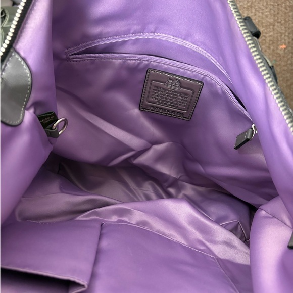 Coach Leopard Print Shoulder Bag - Black and Silver - Picture 3 of 3